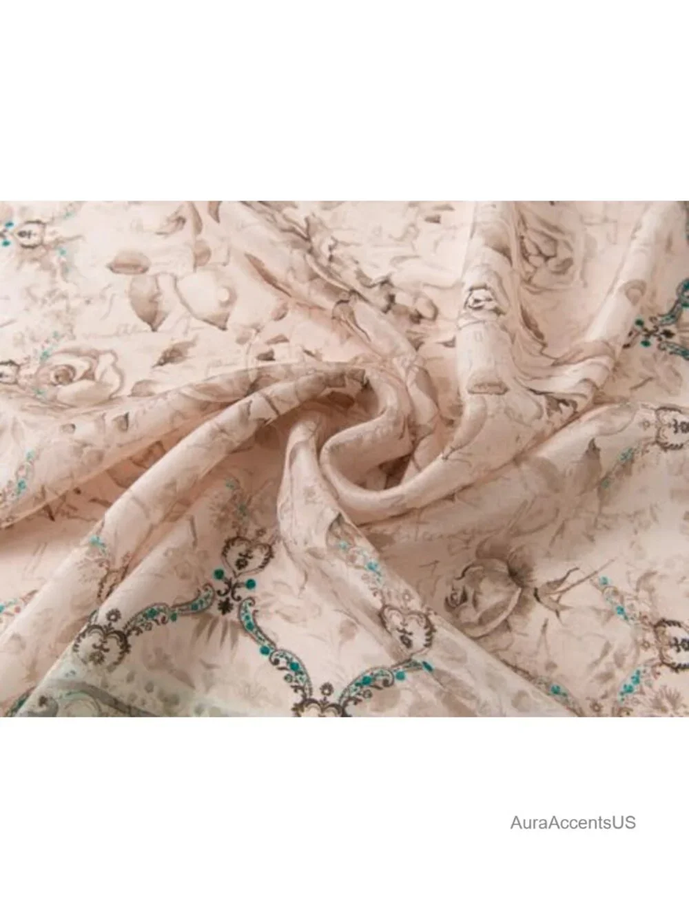 100% Mulberry Silk Square Scarf - Lightweight Hair Scarf & Neckerchief